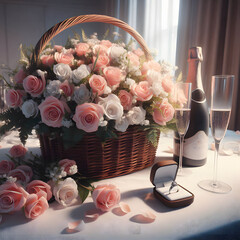 Valentine's Day, A Moment of Romance - AI Generated Illustration, Realistic