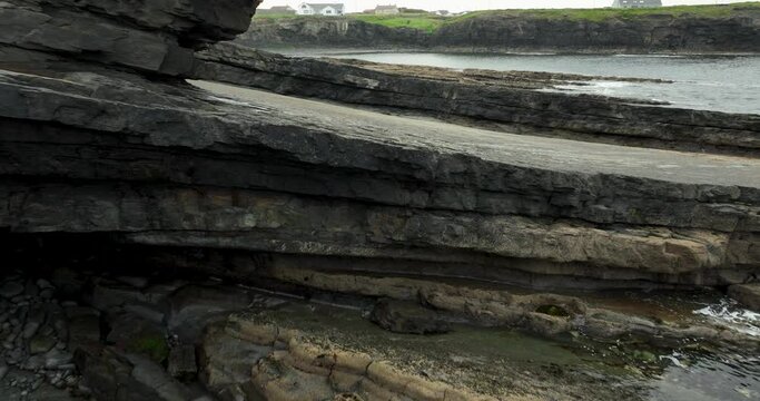 Rocky shores. Landscapes of the Wild Atlantic Way. The waters of the Celtic Sea