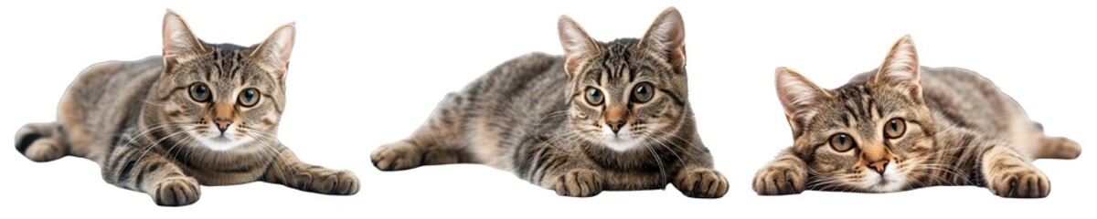 Collection of PNG. Cat isolated on a transparent background.