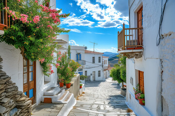 Sunny Day in a Quaint Mediterranean Village