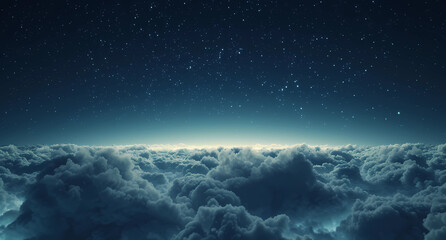 Obraz na płótnie Canvas clouds against the night sky