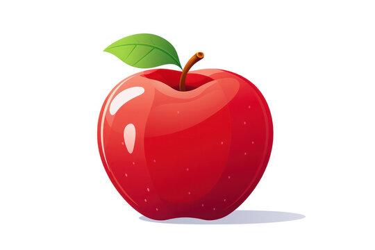 Juicy Red Apple: A Bright and Fresh Symbol of Delicious and Healthy Eating