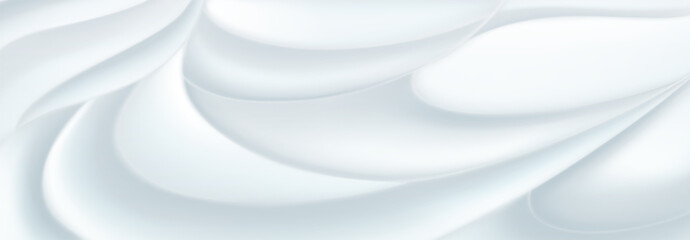 Abstract background of soft curved surfaces in light blue tones