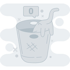 Empty trash illustration