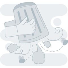 Empty trash illustration