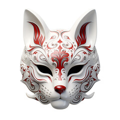 Animal Style Kabuki Mask Artistic Style Mask No Background Perfect for Print on Demand