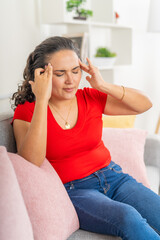Woman Experiencing a Stressful Moment at Home