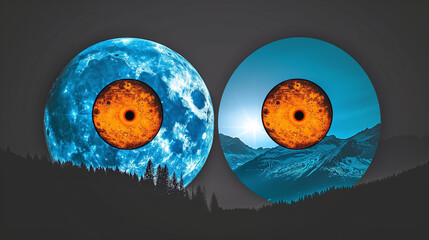 Moon, Moons, the moons eye, eye in the sky