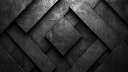 Futuristic theme wallpaper background. Pile of black square concrete.