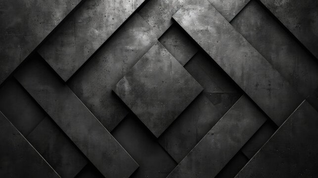 Futuristic theme wallpaper background. Pile of black square concrete. © pengedarseni