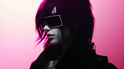 Cyber Punk Female, neonpunk, neoncore, lightcore, synthwave
