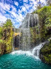 Fotobehang Dantewada land of angels waterfall park in Mae Taeng, Chiang Mai, Thailand © pierrick