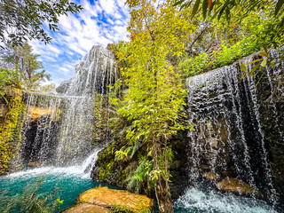 Dantewada land of angels waterfall park in Mae Taeng, Chiang Mai, Thailand