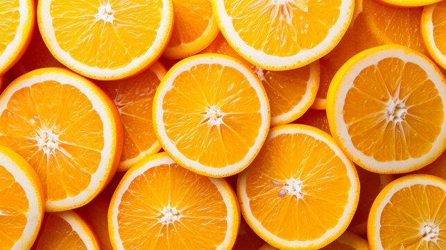 Vibrant Orange Slices Pattern - Fresh Citrus Background