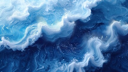 Obraz premium Wallpaper abstract paint background, white and blue accent.