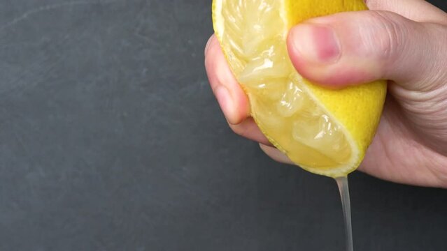 Squeeze a lemon.