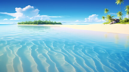 Panoramic natural landscape of beautiful beach