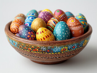 Fototapeta na wymiar bowl of easter egg