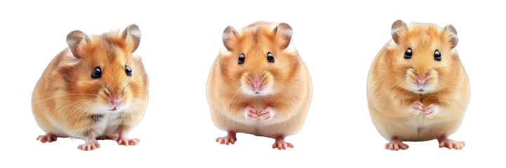 Collection of PNG. Hamster isolated on a transparent background.