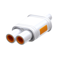 3d render exhaust pipe
