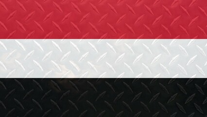 Stainless steel diamond plate sheet Yemen national country flag vector