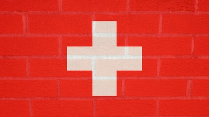 Obraz premium Bricks Switzerland national country flag vector
