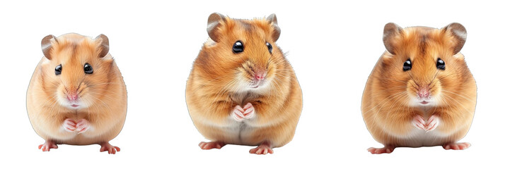 Collection of PNG. Hamster isolated on a transparent background.