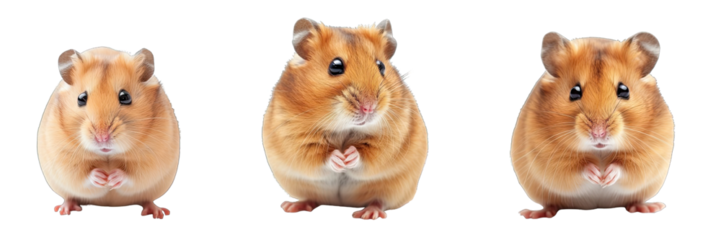 Collection of PNG. Hamster isolated on a transparent background.