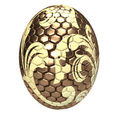 The Easter egg vintage style for holiday concept 3d rendering..