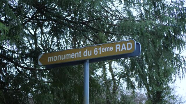 Pannel Monument of the 61th RAD