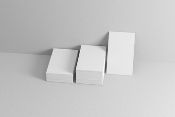 3D card mockup with minimal background for branding card