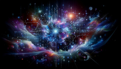 Fototapeta premium The Enigmatic Network: A Surreal Dreamscape of Convolutional Neural Networks