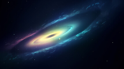 Fototapeta premium Space galaxy background, 3D illustration of nebulae in the universe