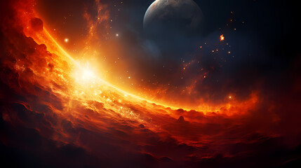 Obraz premium Space background, cosmic science, astronomy background