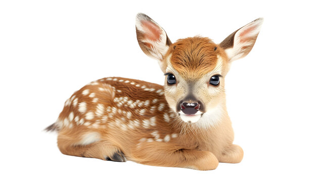 Baby Deer Resting on the Ground