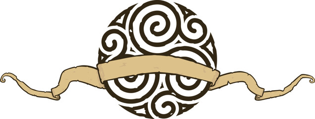 Parchment and Celtic Spirals Logo - obrazy, fototapety, plakaty