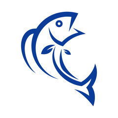 Fish Vector Logo Design Template