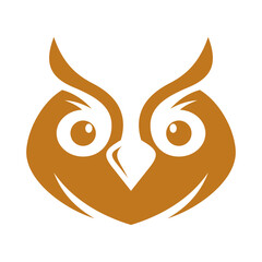 Owl Head Vector Logo Design Template