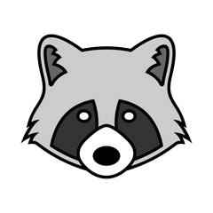 Raccoon Head Vector Logo Design Template