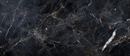 Black marble with natural pattern, suitable for displaying or showcasing products.