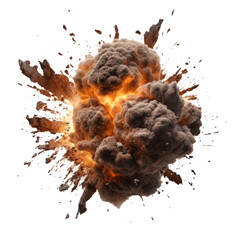 An explosion isolated on transparency background PNG - obrazy, fototapety, plakaty