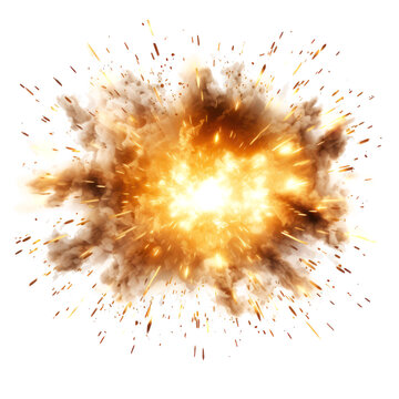 An explosion isolated on transparency background PNG