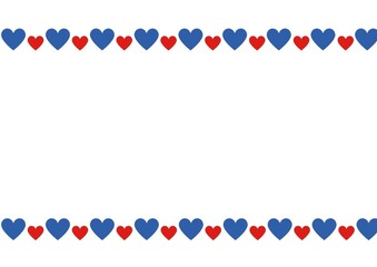 red blue heart frame