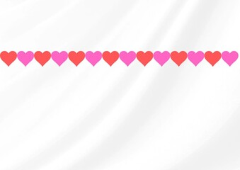 pink and white hearts frame