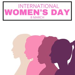 international Women's Day. Women in leadership, woman empowerment, gender equality, girl power concepts. illustration. Females for feminism, independence, sisterhood, activism for women rights