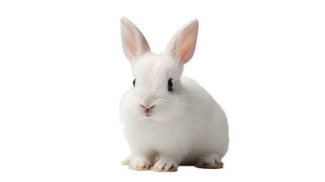 White Rabbit With Surprised Expression
