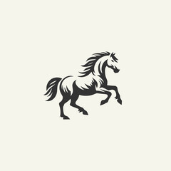 stencil siluet horse vector standing