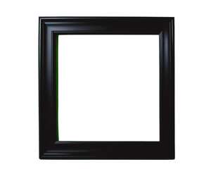 Black wood frame,  photo frame, wood frame isolated on transparent/white background, cut out