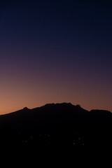 Iztaccihuatl volcano during sunset 
