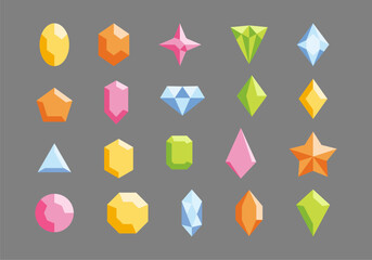 Diamond Shape Illustration Element Set